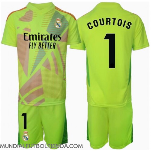 Camiseta Real Madrid Thibaut Courtois #1 Portero Tercera Equipación Replica 2024-25 para niños mangas cortas (+ Pantalones cortos)